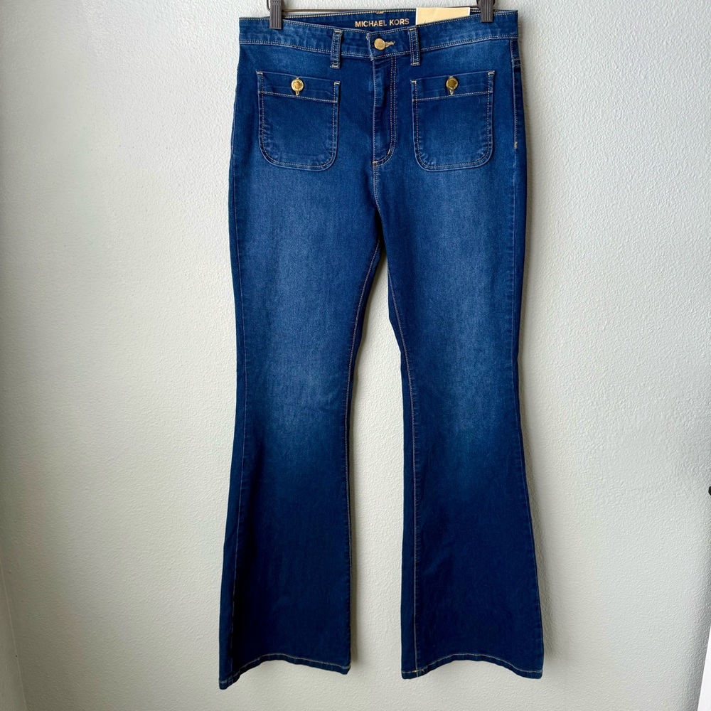 MICHAEL Michael Kors Dark Blue Flare Jeans